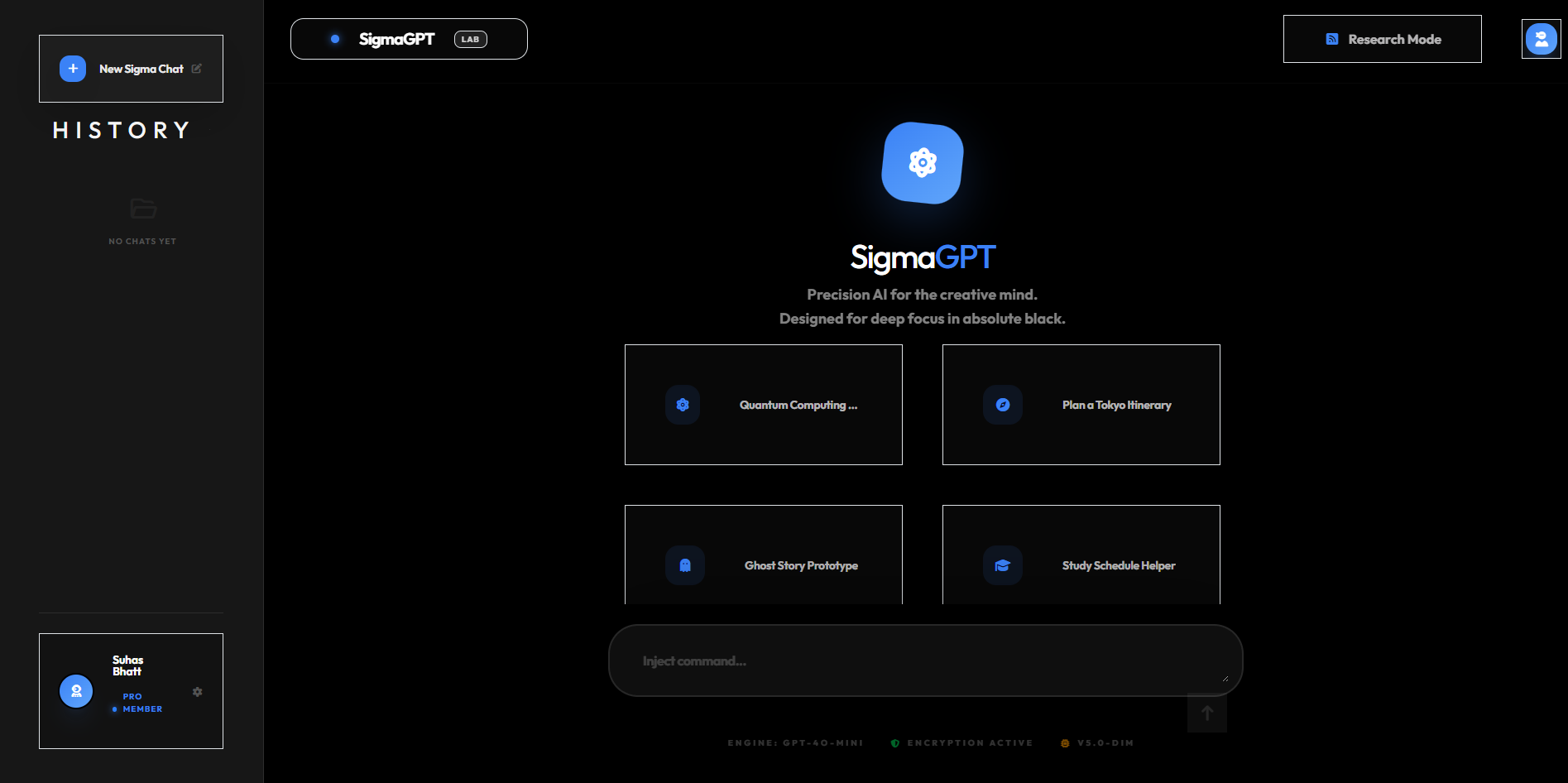 SigmaGPT screenshot