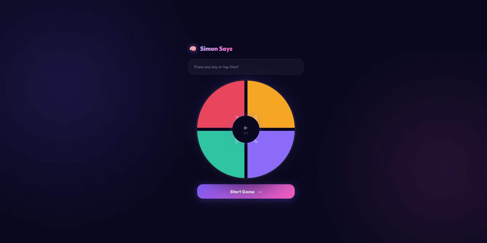 Simon Game screenshot
